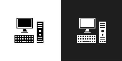 Computer icon line art vector