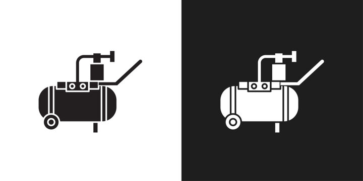 Compressor icon line art vector
