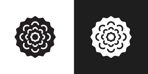 Massage ball icon line art vector