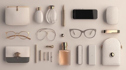 Elegant Accessories Flat Lay