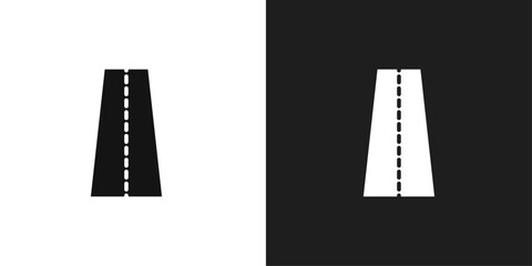 Road icon line art vector