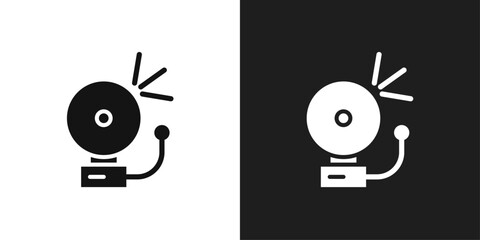 School bell icon line art vector