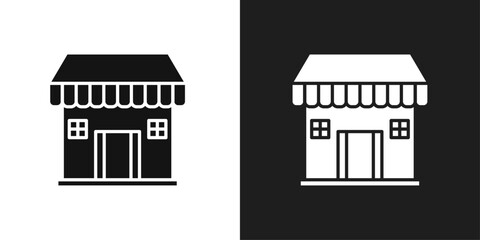 Store icon line art vector