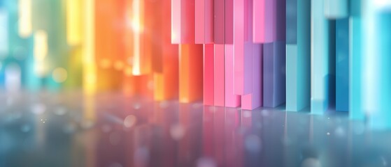 Obraz premium Serene Pastel Gradient Bliss in Transition of Soft Colors for Calm Backdrops, Abstract Designs, and Modern Wallpapers