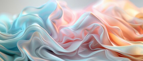 Obraz premium Serene Pastel Dreams - Smooth Gradient Color Background