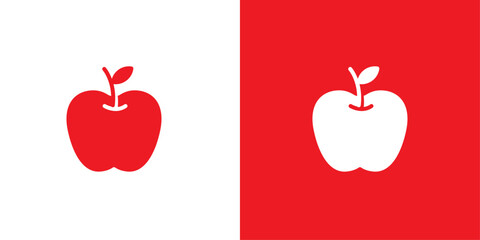 Apple icon line art vector