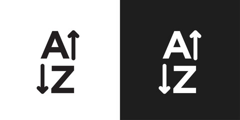 Fototapeta premium Apps sort icon line art vector