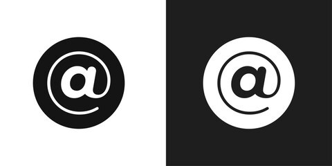 At icon line art vector