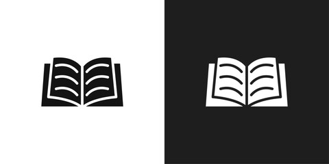 Book icon line art vector