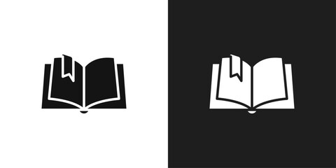 Book icon line art vector