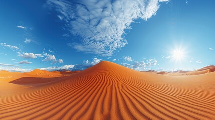 Desert Landscape Under a Sunny Sky