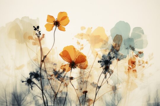 Flower outdoors painting graphics.