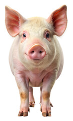 Pig, isolated on white background. Generative AI. 