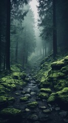 Fototapeta premium Forest wilderness landscape outdoors.
