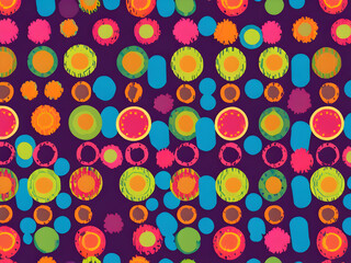 seamless pattern with colorful circles