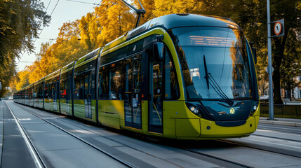 Electric public transport system, representing sustainable commuting