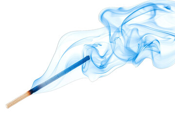Obraz premium A beautiful stick with smoke swirling gracefully, creating an ethereal atmosphere perfect for relaxation and meditation themes.