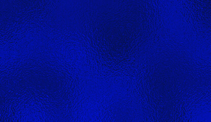 Blue Foil Texture Background with Glass Effect. Abstract gradient bright and shiny light reflection rough texture 
