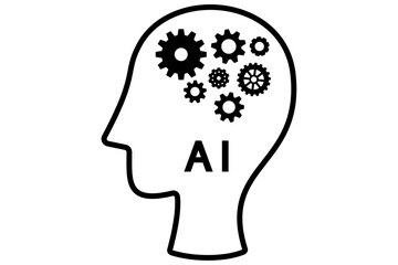 AI アイコン　歯車　イラスト