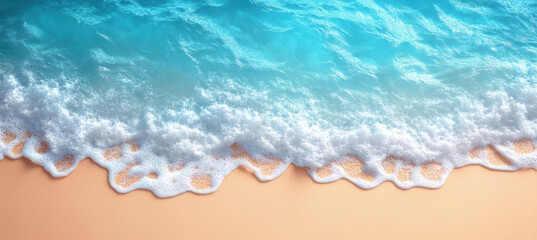 Fototapeta premium Light Blue Sea and Sandy Beach Background