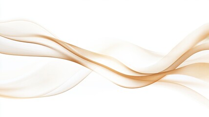 Abstract Golden Wave Lines on White Background, Elegant abstract design featuring flowing golden wave lines on a clean white background, creating a modern and sophisticated visual effect.
