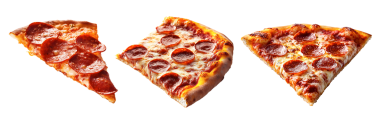 Slice of tasty pizza isolated on a white background 