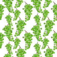 all over repeat seamless pattern of green grape muscat for textile 