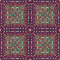  Wooden door pattern with motif at the historical Alhambra Palace complex in Granada, Andalusia,mandala