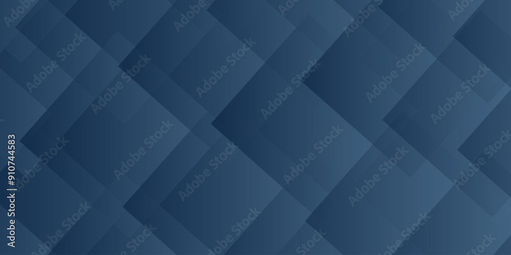 Poster Abstract modern blue color pattern geometric luxury gradient line background random square shape design. modern design template background. layered geometric triangle shapes.	