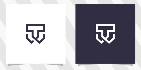 Obraz premium letter tw wt logo design vector
