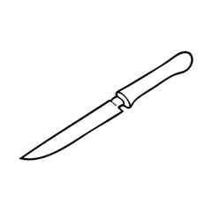knife outline vector illustration