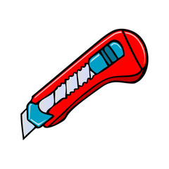 cutter knife vector illustration