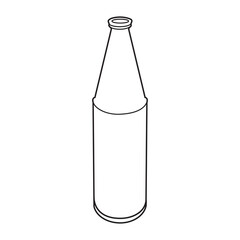 thin bottle outline vector illustration