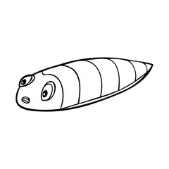 leech cartoon sketch vector illustration
