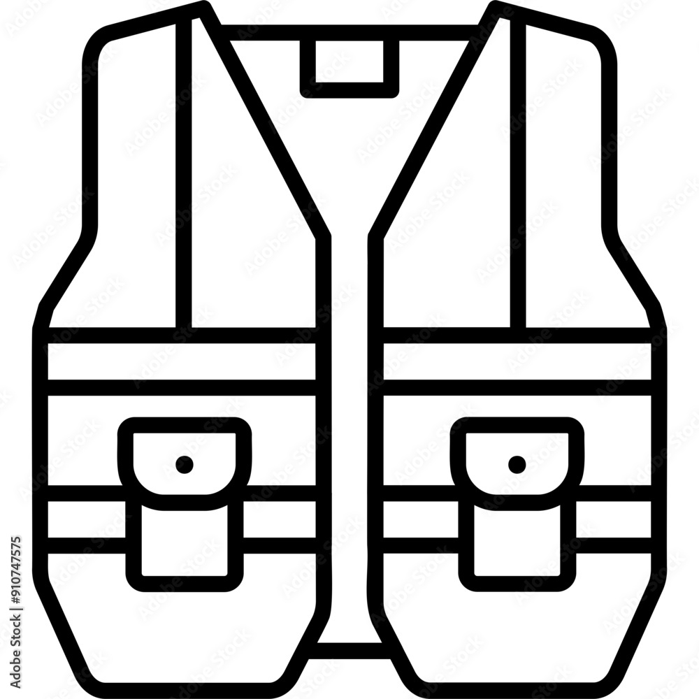 Canvas Prints safety vest icon