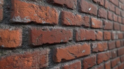 Fototapeta premium Detailed Realistic Red Brick Wall Texture for Urban and Industrial Designs