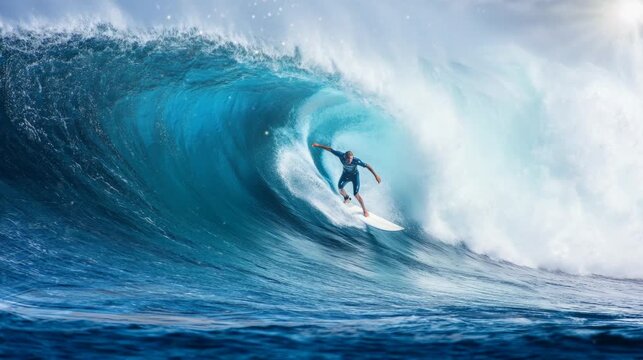 people surfing in the wave Virtual 4K video animation background with looping time lapse with very smooth graphics.