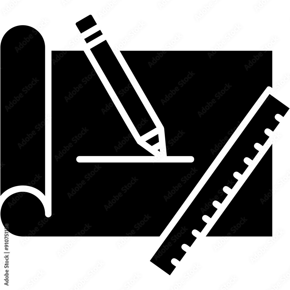 Poster house planning icon