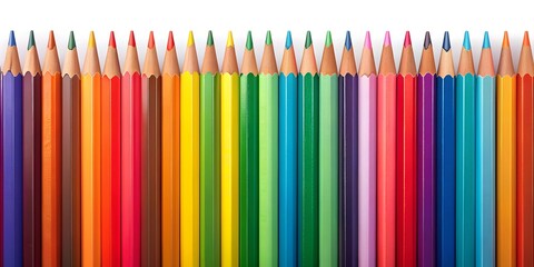 Color pencils isolated on white background