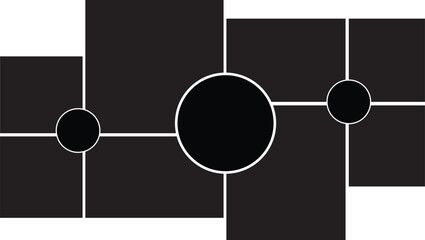 11 photos collage frame vector, photo frame collage