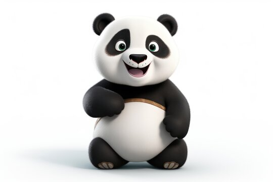 Cartoon mammal panda bear.
