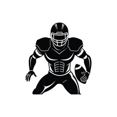 American football player silhouette

