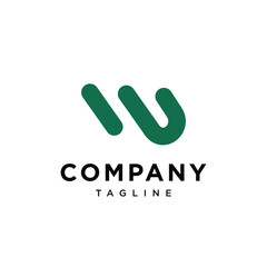 Letter W techno logo vector