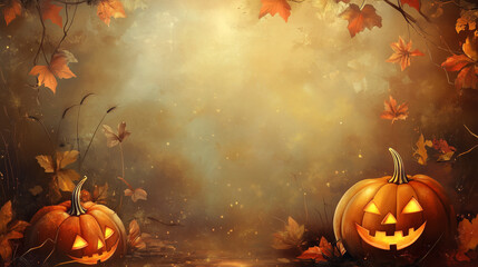 Halloween Pumpkin Lantern Decoration Background