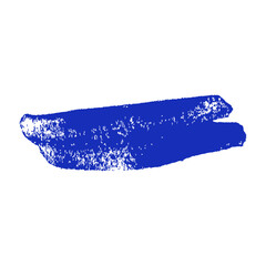 Ultramarine blue ink paint brush stroke