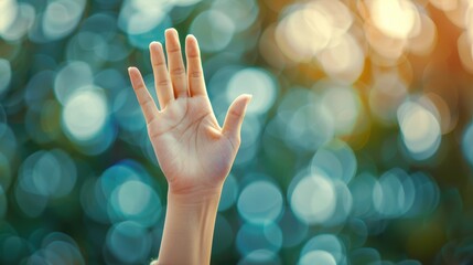 A close up shot of a student's hand raising to ask a question during a lesson, emphasizing active participation in learning.