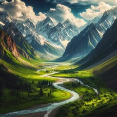 mountain road in the mountains