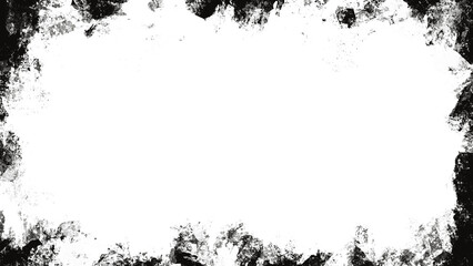 8k Grunge Border Frame transparent png. horizontal