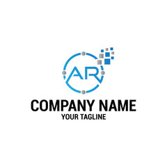 AR letter Tech Company Logo Design