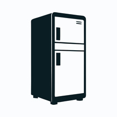 vector illustration of refrigerator silhouette
